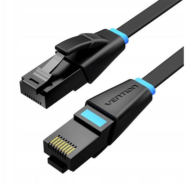 Płaski kabel sieciowy UTP CAT6 Vention IBJBF RJ45 Ethernet 1000Mbps 1m czarny