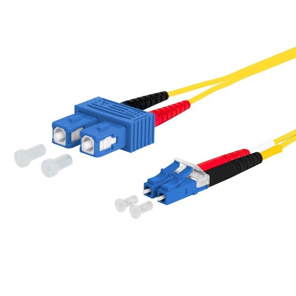 Kabel krosowy METZ CONNECT OpDAT, SC-D/LC-D OS2, 3 m