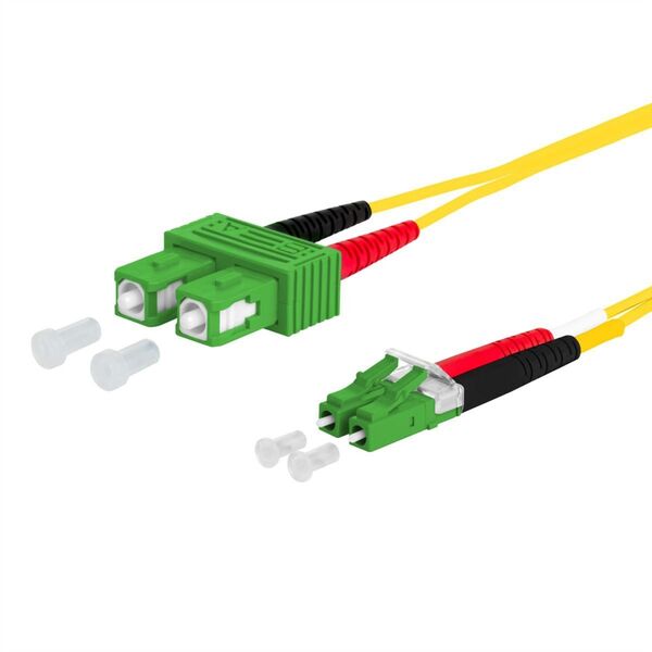 Kabel krosowy METZ CONNECT OpDAT, SC-D APC/LC-D APC OS2, 2 m