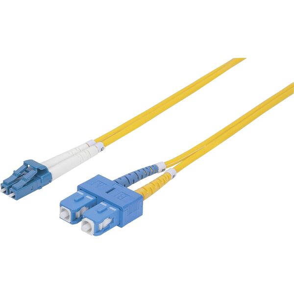 Kabel krosowy METZ CONNECT OpDAT, SC-D APC/LC-D APC OS2, 1 m