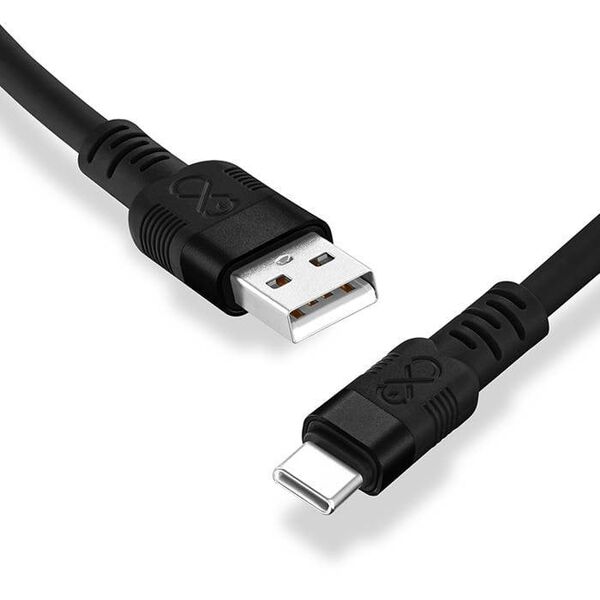 Kabel eXc Whippy Pro USB-A/USB-C 2m czarny - Gwarancja bezpieczeństwa. Proste raty. Bezpłatna wysyłka od 170 zł.