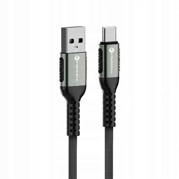 Kabel USB A do USB C Forcell F-Energy QC4.0 3A 66W Cafule 0,25 m C256 czarny