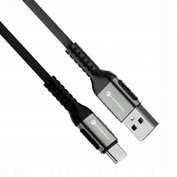 Kabel USB A do USB C Forcell F-Energy QC4.0 3A 66W Cafule 0,25 m C256 czarny