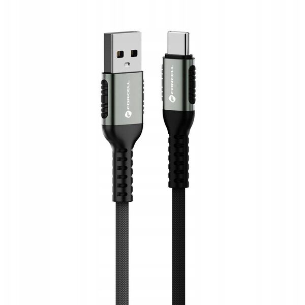 Kabel USB A do USB C Forcell F-Energy QC4.0 3A 66W Cafule 0,5 m C256 czarny