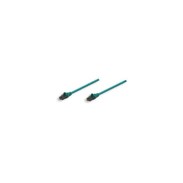 Patchcord Cat6 UTP 0,3m 100% CU zielony