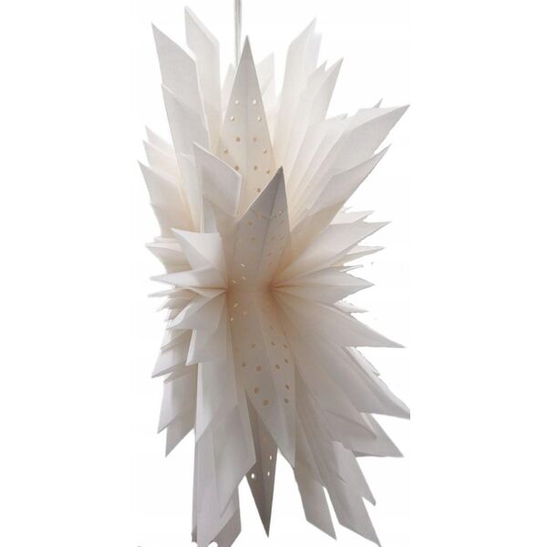 Dekoracja świąteczna Christmas Gifts GWIAZDA DEKORACYJNA PAPIEROWA 3D 50CM BIAŁA