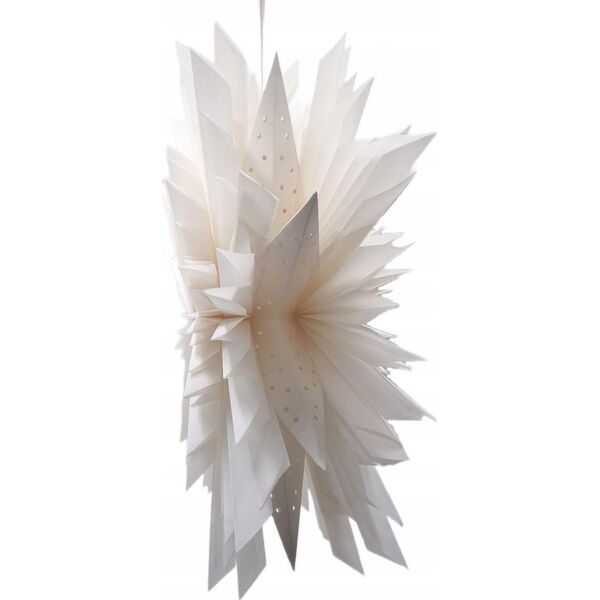 Dekoracja świąteczna Christmas Gifts GWIAZDA DEKORACYJNA PAPIEROWA 3D 50CM BIAŁA