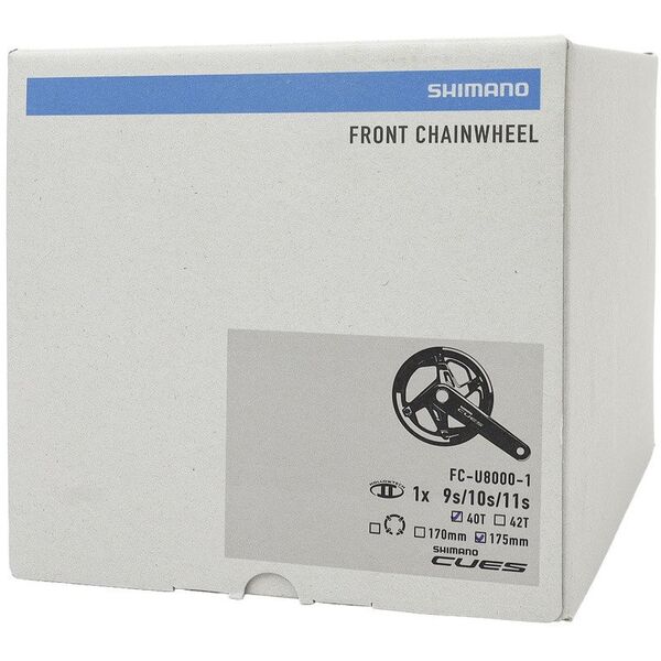Mechanizm korbowy Shimano Cues FC-U8000-1, 1 x 9/10/11/rz, 175 mm, 40T