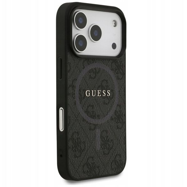 Guess 4G Ring Classic Logo MagSafe case for iPhone 17 Pro black