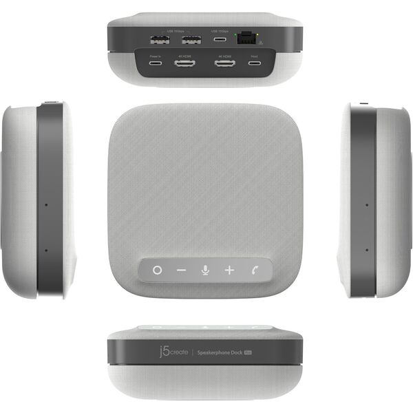 j5create JCDS337-N stacja dokująca Przewodowa USB 3.2 Gen 2 (3.1 Gen 2) Type-C Szary, Biały