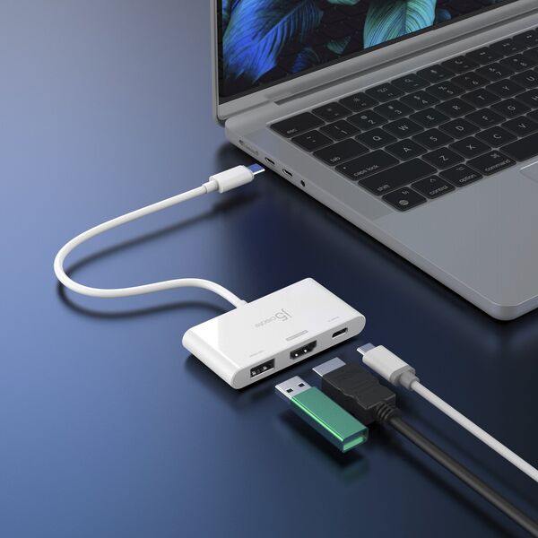 j5create JCA399-N huby i koncentratory USB 3.2 Gen 2 (3.1 Gen 2) Type-C 5000 Mbit/s Biały