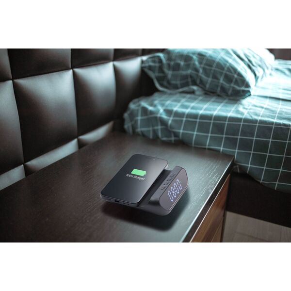Cellularline Wireless Clock Charger Black