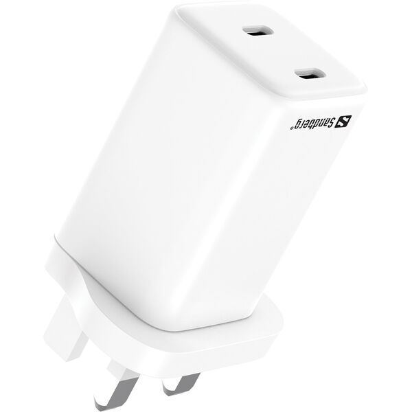 AC Charger Dual USB-C PD65W UK