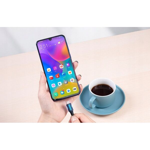 Vention USB 2.0 A do USB-C, 5A, 1m czarny