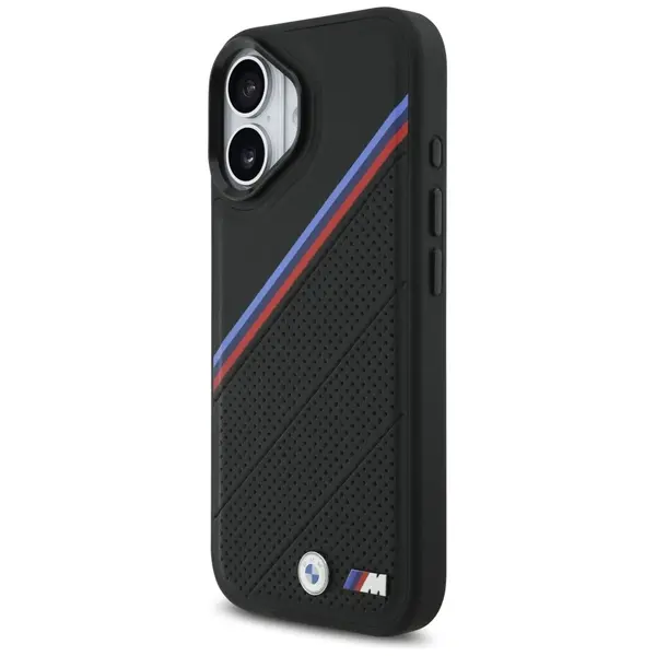 Etui BMW M Tricolor Metal Logo MagSafe    do iPhone 17 czarny