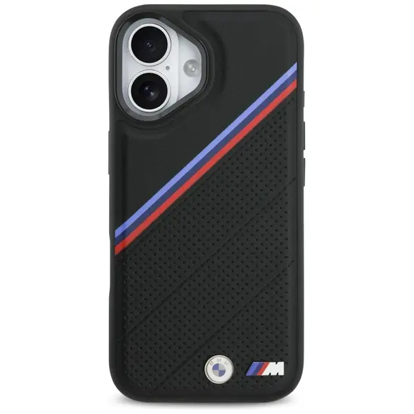 Etui BMW M Tricolor Metal Logo MagSafe    do iPhone 17 czarny