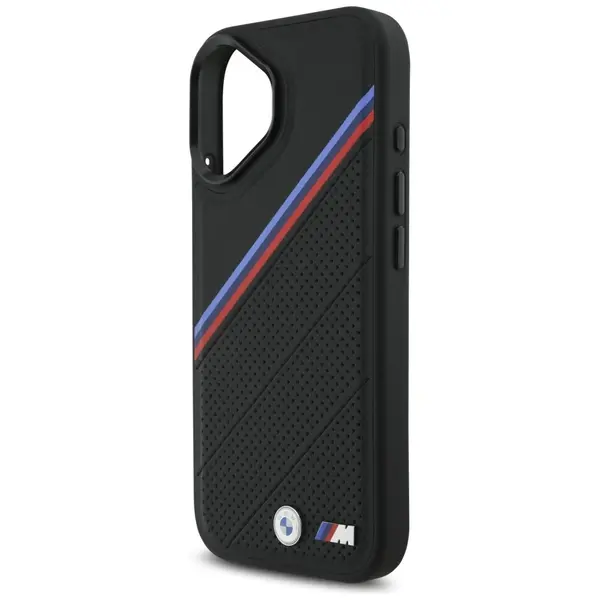 Etui BMW M Tricolor Metal Logo MagSafe    do iPhone 17 czarny