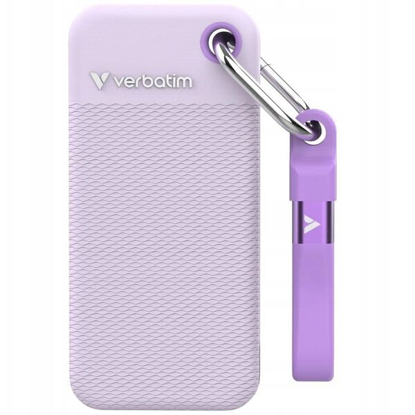 Dysk Zewnętrzny Verbatim Pocket SSD 2TB USB-C 3.2 gen.2 biały-fioletowy 32323
