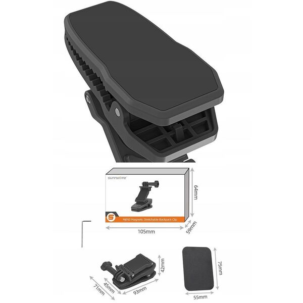 Klips Uchwyt Mocowanie Na Pasek Szelki Magnes Do Gopro Dji Xiaomi Sjcam / Mj950