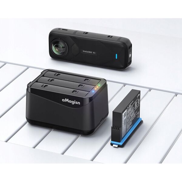 Ładowarka Usb Na 3x Akumulator Bateria Do Insta360 X5 / Insta 360 X 5 / Amagisn / Tbd06060566 / Pf12