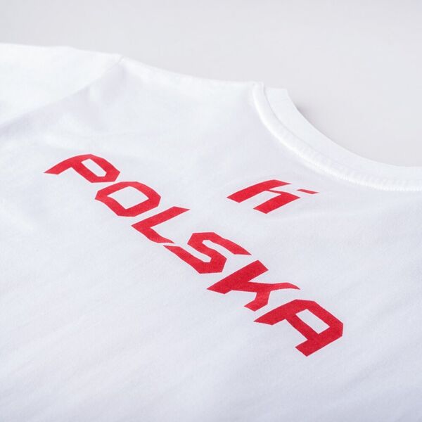 Huari Dziecięca koszulka z krótkim rękawem Huari Poland Fan Kids white/racing red rozmiar 122