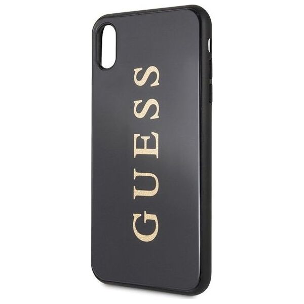 Guess Guess GUHCI65TGGGBK iPhone Xs Max czarny/black hard case Classic Double Layer Glitter uniwersalny
