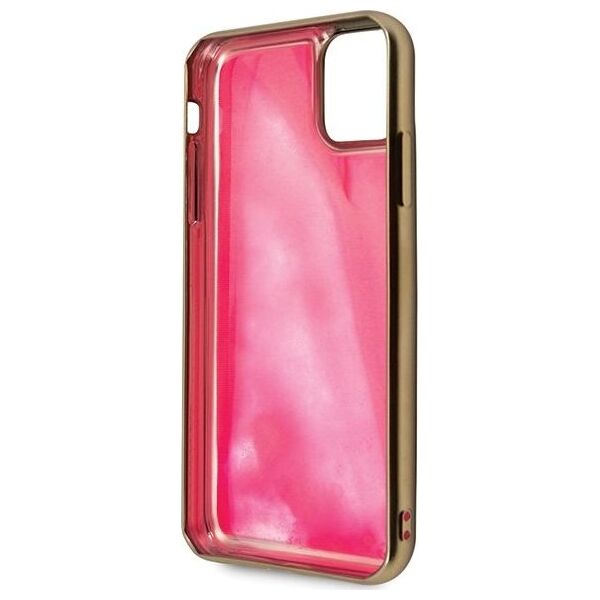 Guess Guess GUHCN65GLTRPI iPhone 11 Pro Max różowy/pink hard case Glow in the Dark Sand Matte