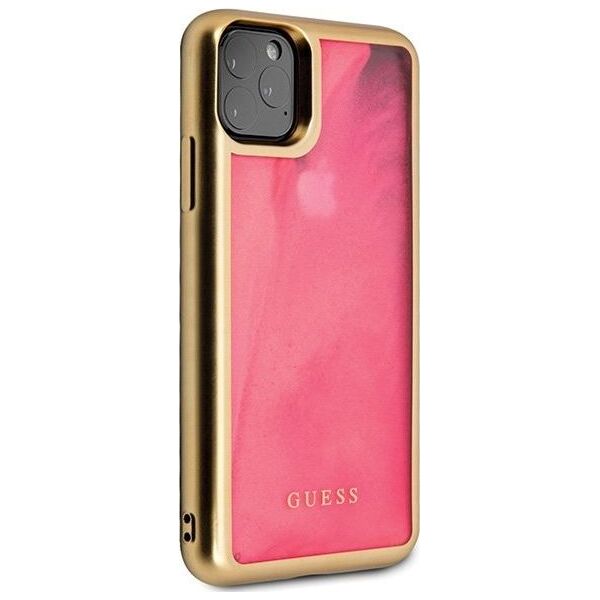 Guess Guess GUHCN65GLTRPI iPhone 11 Pro Max różowy/pink hard case Glow in the Dark Sand Matte