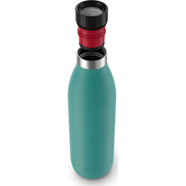 Emsa Emsa Bludrop Color insulated drinking bottle 0.7 liters, thermos bottle (petrol, stainless steel)