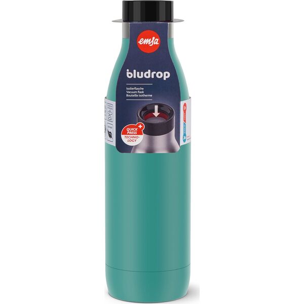 Emsa Emsa Bludrop Color insulated drinking bottle 0.7 liters, thermos bottle (petrol, stainless steel)
