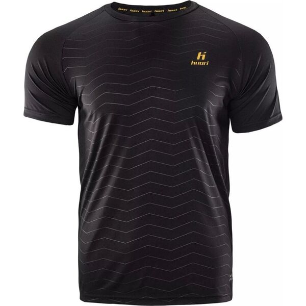 Męska koszulka z krótkim rękawem Huari MONTEROS SENIOR black bean/golden rod rozmiar XXL
