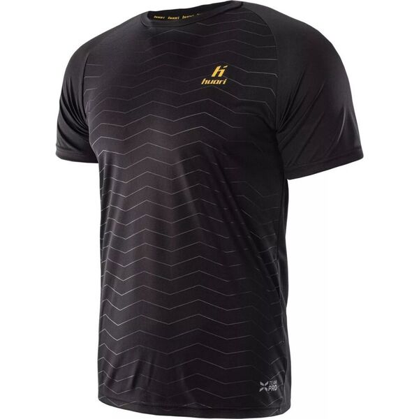 Męska koszulka z krótkim rękawem Huari MONTEROS SENIOR black bean/golden rod rozmiar XXL