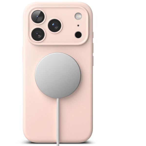 Etui Ringke Silicone Magnetic MagSafe do Apple iPhone 17 Pro Pink Sand