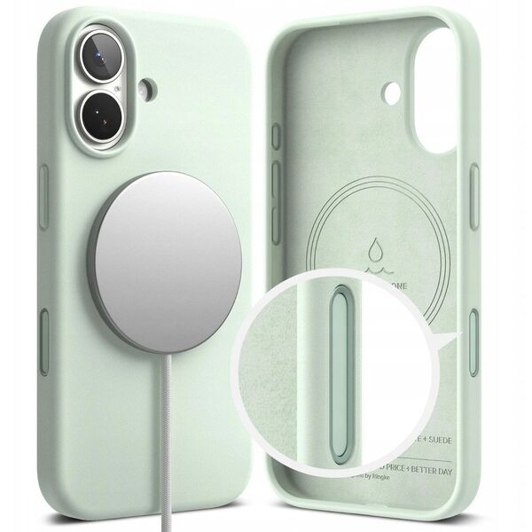 Etui Ringke Silicone Magnetic MagSafe do Apple iPhone 17 Soft Mint