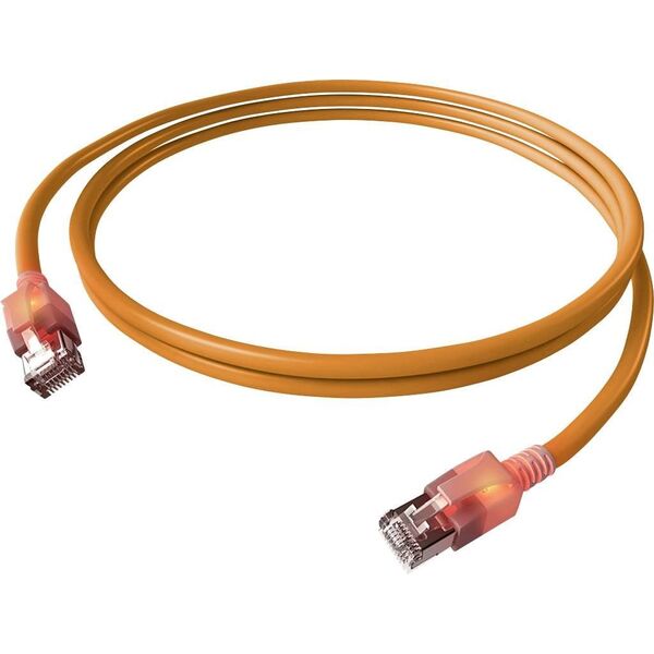 Kabel krosowy EasyLan S/FTP DualBoot LED Cat.6A, RJ45 / RJ45, LSOH, pomarańczowy, 5 m