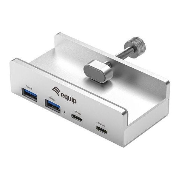 Equip 128967 huby i koncentratory USB 3.2 Gen 1 (3.1 Gen 1) Type-A 5000 Mbit/s Aluminium