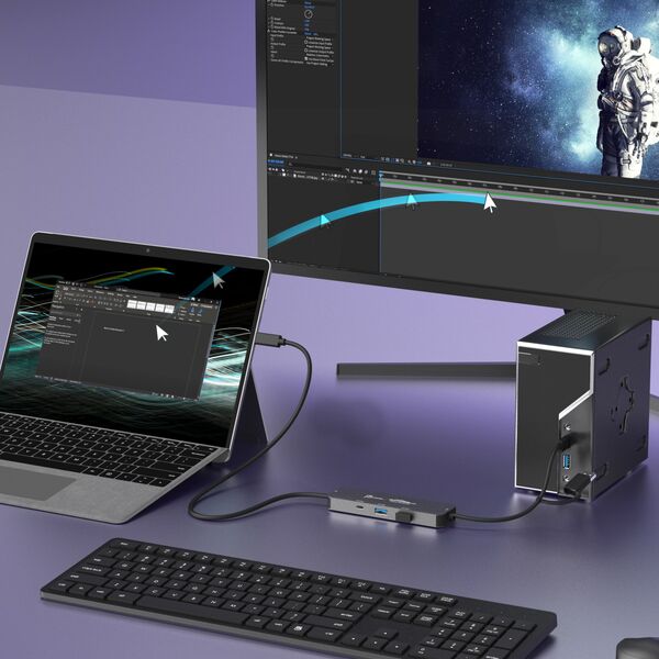 j5create JCH462-N huby i koncentratory USB 3.2 Gen 1 (3.1 Gen 1) Type-A + Type-C 5000 Mbit/s Szary