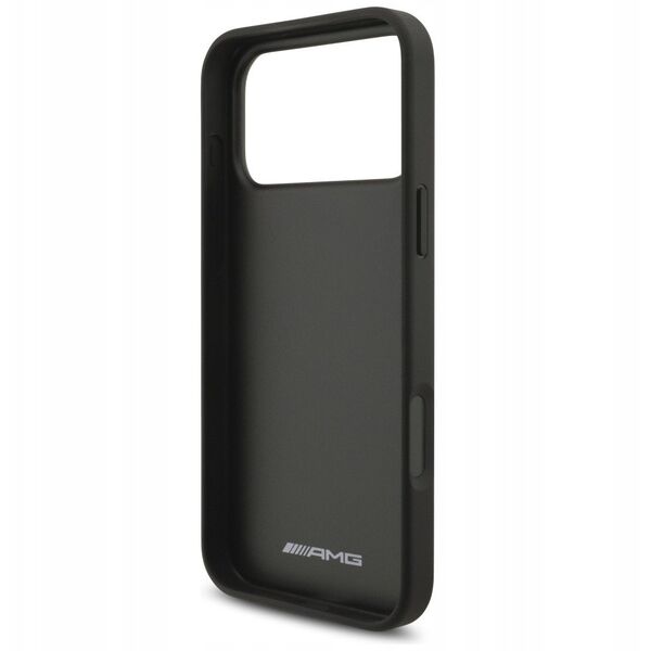 Case AMG Leather Debossed Lines Logo for  iPhone 17 Pro Max black