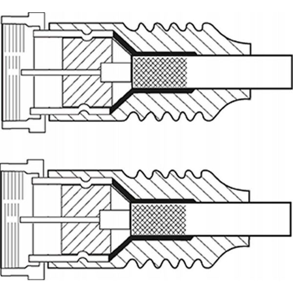 Kabel przyłączeniowy SAT (80 dB), szybkozłączka F 3,5m