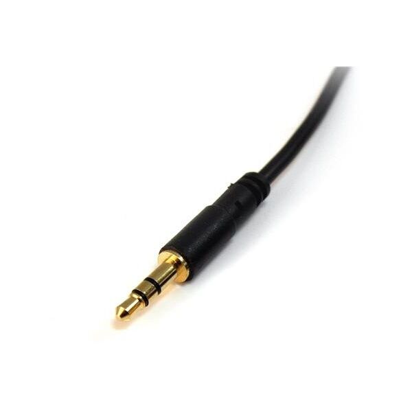 StarTech.com MU10MMS 3,5 mm Aux-Kabel (3m, schlank, St/St, Audiokabel, Kopfhorerkabel , 3,5mm Klinkenkabel) - Audiokabel - mini-phone stereo 3.5 mm mannlich zu mini-phone stereo 3.5 mm mannlich - 3 m - Schwarz - fur P/N: KITBXAVHDPEU, KITBXAVHDPNA, K