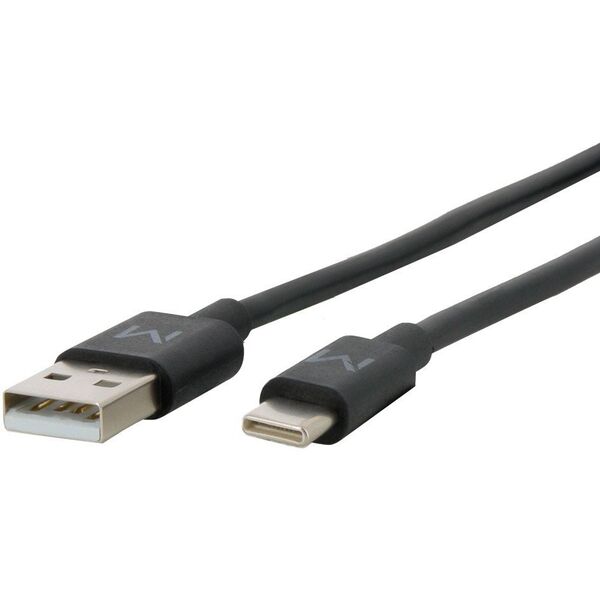 Mobilis Energia Cable - USB A / USB C - 1m - Black