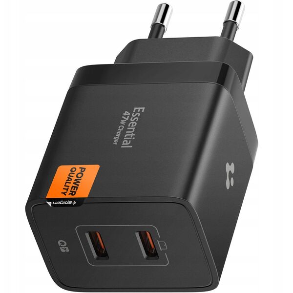Spigen Essential 47W Wall Charger EE472EU, black