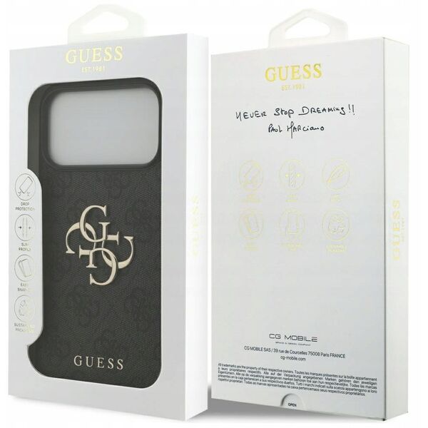 Etui Guess 4G Big Logo do Apple iPhone 17 Pro Max czarny
