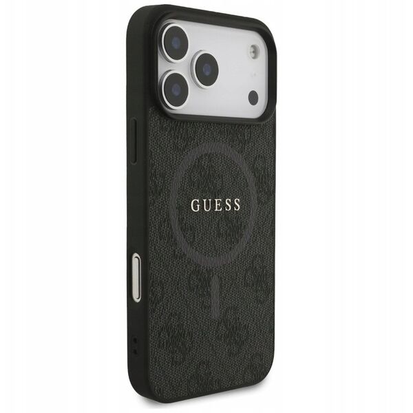 Etui Guess 4G Ring Classic Logo MagSafe do Apple iPhone 17 Pro Max czarny