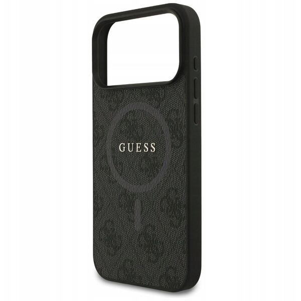 Etui Guess 4G Ring Classic Logo MagSafe do Apple iPhone 17 Pro Max czarny