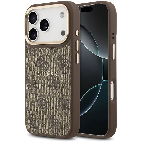 Case Guess 4G PU Classic Logo MagSafe for iPhone 17 Pro brown