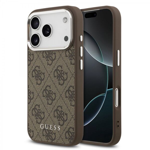 Case Guess 4G Classic Logo MagSafe for iPhone 17 Pro brown