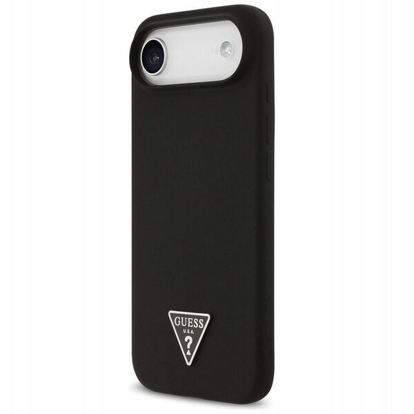 Etui Guess Silicone Triangle Logo MagSafe do iPhone 17 Air czarny