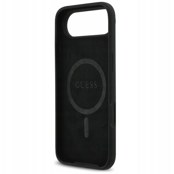 Etui Guess Silicone Triangle Logo MagSafe do iPhone 17 Air czarny