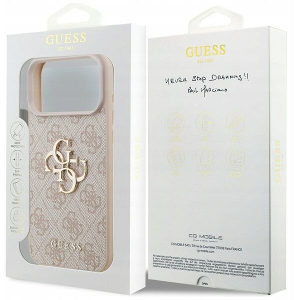 Etui Guess 4G Big Logo do iPhone 17 Pro Max różowy